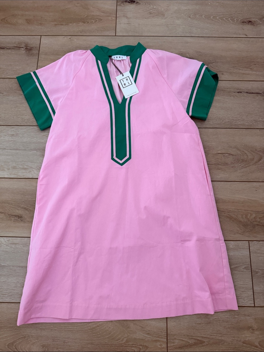 Women’s THML Pink and Green Trim Dress